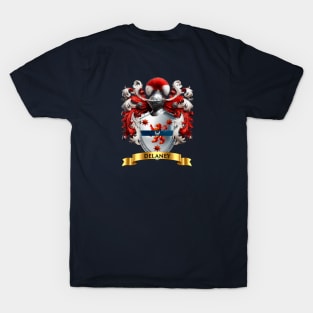 Delaney Family Crest – Authentic Irish Coat of Arms, Heraldic Art for Genealogy & History Lovers T-Shirt